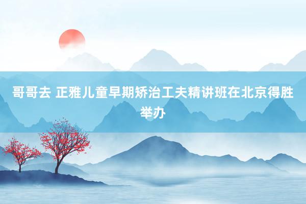 哥哥去 正雅儿童早期矫治工夫精讲班在北京得胜举办