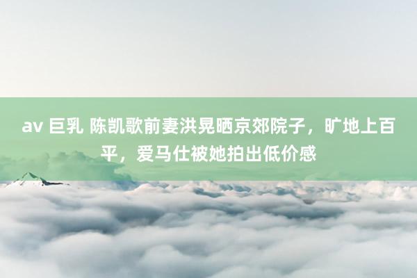 av 巨乳 陈凯歌前妻洪晃晒京郊院子，旷地上百平，爱马仕被她拍出低价感