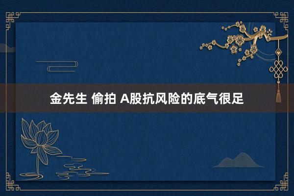 金先生 偷拍 A股抗风险的底气很足