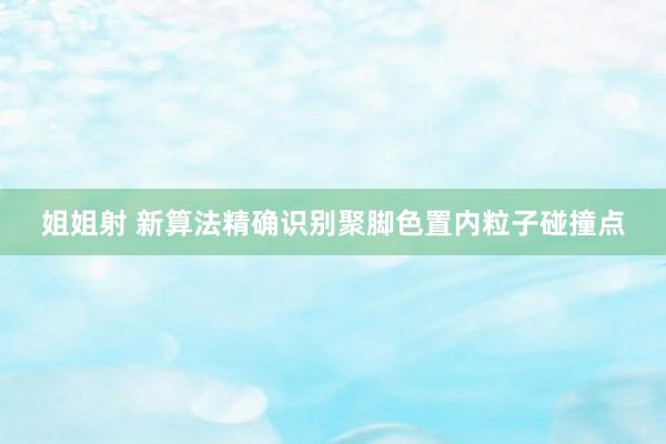 姐姐射 新算法精确识别聚脚色置内粒子碰撞点