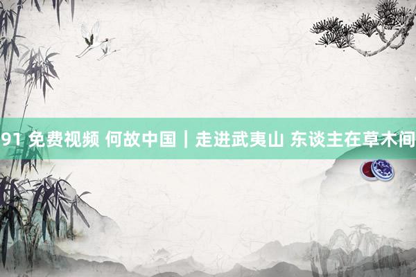 91 免费视频 何故中国｜走进武夷山 东谈主在草木间